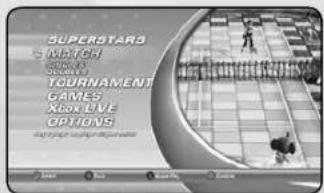 SUPERSTARS MATCH SPECIAL T TOURNAMENT GAMES Xbox LIVE OPTIONS