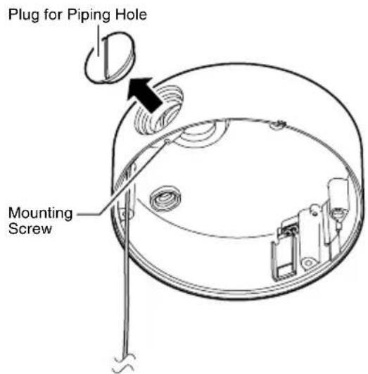 Plug for Piping Hole. Mounting Screw.