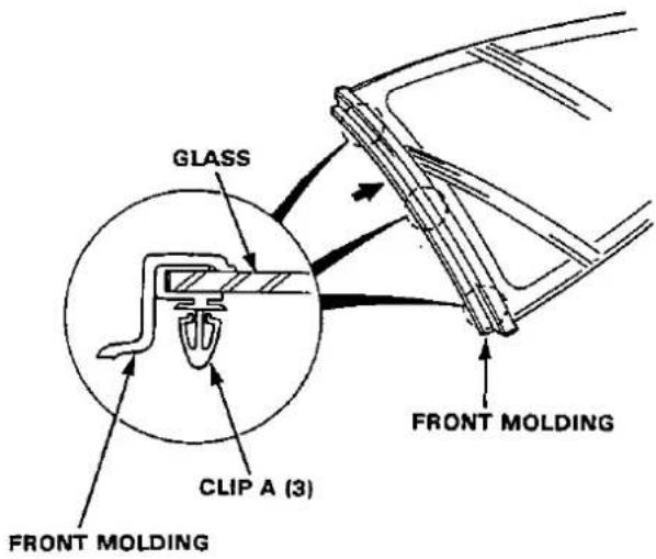 GLASS CLIP A (3) FRONT MOLDING FRONT MOLDING