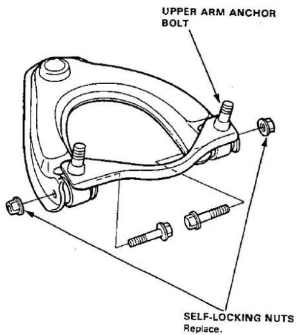 UPPER ARM ANCHOR BOLT SELF-LOCKING NUTS Replace.