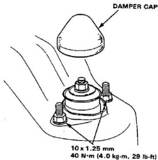 DAMPER CAP 10 x 1.25 mm 40 N·m (4.0 kg·m, 29 lb-ft)