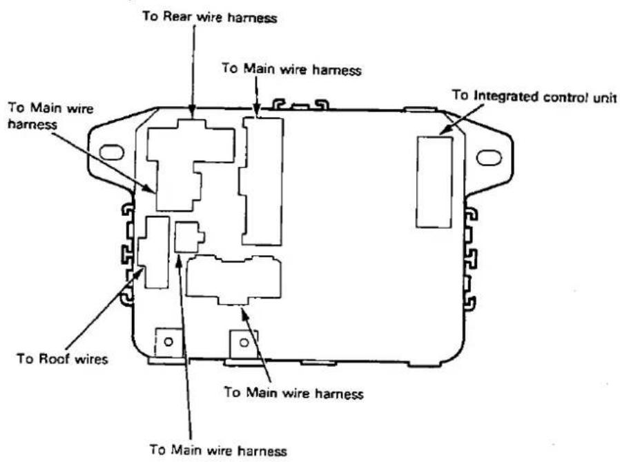 To Rear wire harness To Main wire harness To Main wire harness To Main wire harness To Main wire harness To Main wire harness To Main wire unit