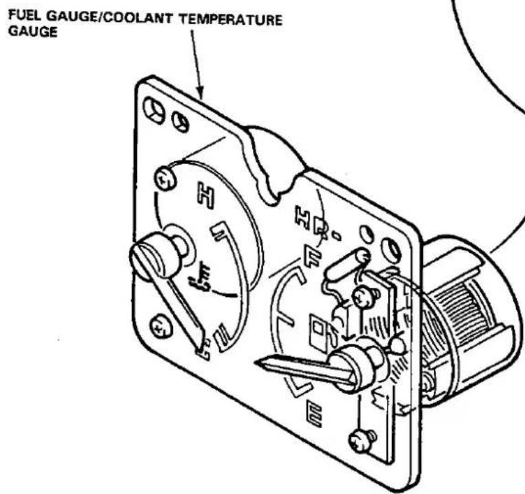 FUEL GAUGE/COOLANT TEMPERATURE GAUGE