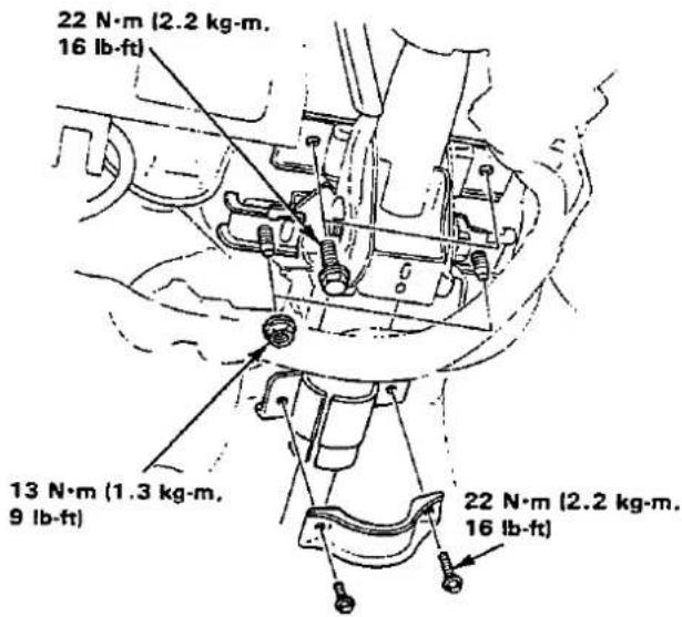 22 N·m (2.2 kg·m. 16 lb-ft) 13 N·m (1.3 kg·m. 9 lb-ft) 22 N·m (2.2 kg·m. 16 lb-ft)