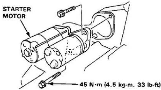 STARTER MOTOR 45 N·m (4.5 kg·m, 33 lb·ft)