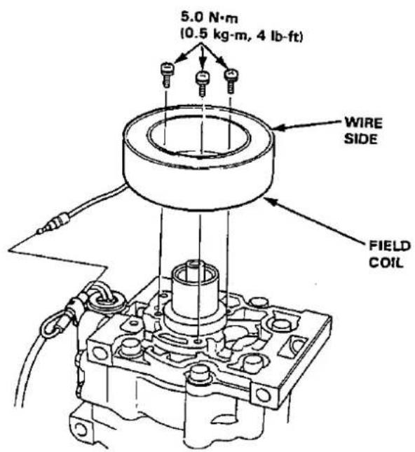 5.0 N·m (0.5 kg·m, 4 lb·ft) WIRE SIDE FIELD COIL
