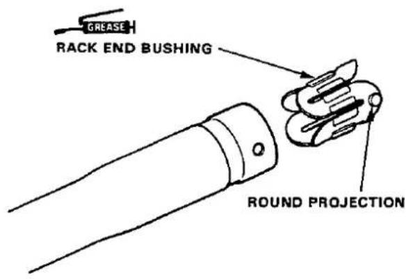 GREASE RACK END BUSHING ROUND PROJECTION