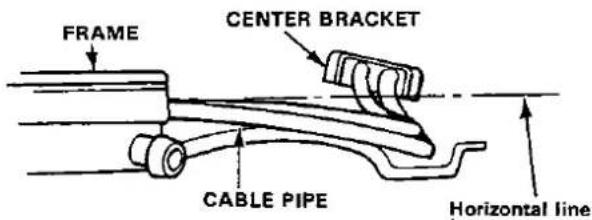 FRAME CENTER BRACKET CABLE PIPE Horizontal line