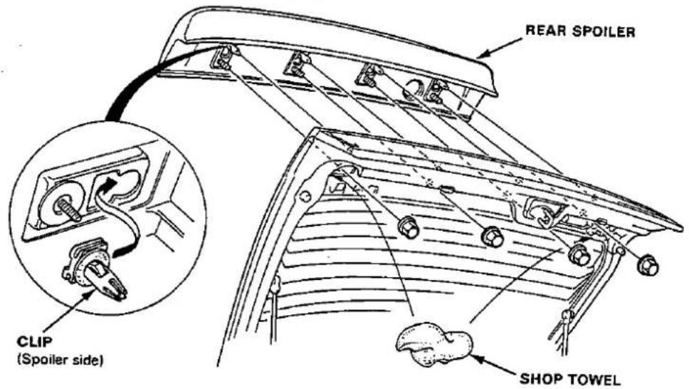 REAR SPOILER CLIP (Spoiler side) SHOP TOWEL
