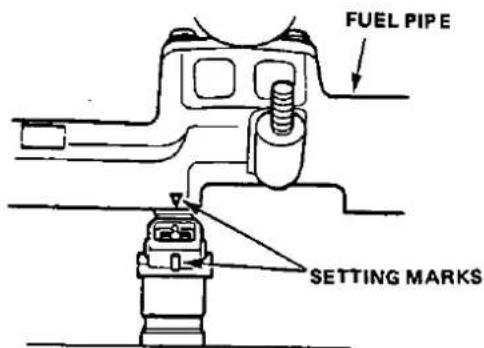 FUEL PIPE SETTING MARKS