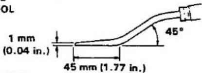 OL 1 mm (0.04 in.) 45 mm (1.77 in.) 45°