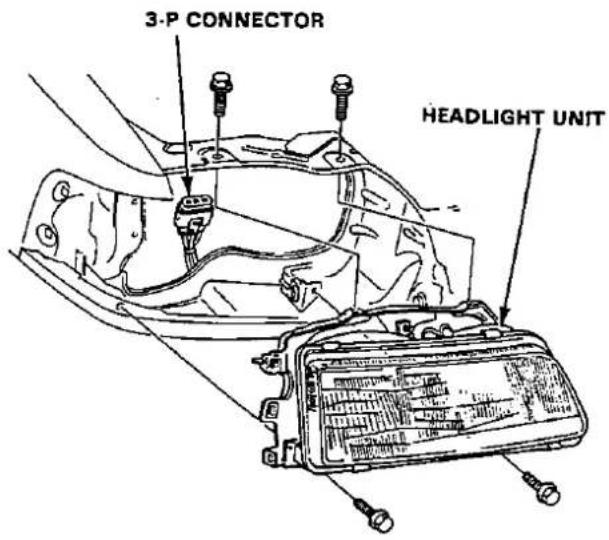 3-P CONNECTOR HEADLIGHT UNIT