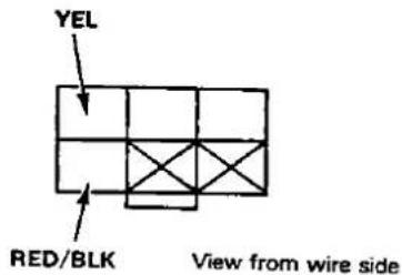 YEL RED/BLK View from wire side