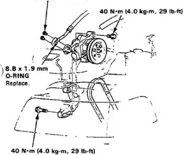40 N·m (4.0 kg·m, 29 lb·ft) 8.8 x 1.9 mm O-RING Replace. 40 N·m (4.0 kg·m, 29 lb·ft)