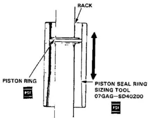 RACK PISTON RING PSI PISTON SEAL RING SIZING TOOL 07GAG—SD40200 PSI