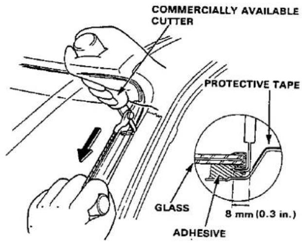 COMMERCIALLY AVAILABLE CUTTER PROTECTIVE TAPE GLASS 8 mm (0.3 in.) ADHESIVE
