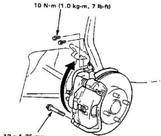 10 N·m (1.0 kg·m, 7 lb·ft) 12 x 1.35 m