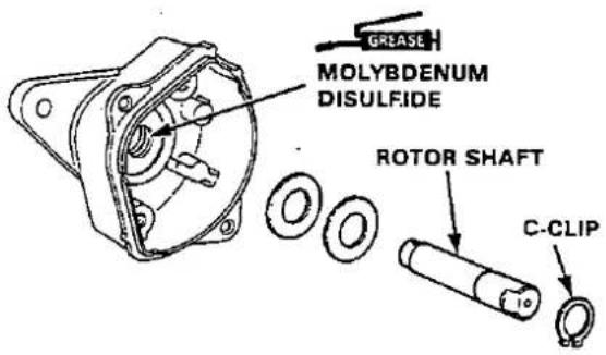 GREASE MOLYBDENUM DISULFIDE ROTOR SHAFT C-CLIP