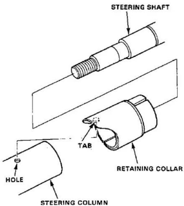 STEERING SHAFT TAB RETAINING COLLAR HOLE STEERING COLUMN