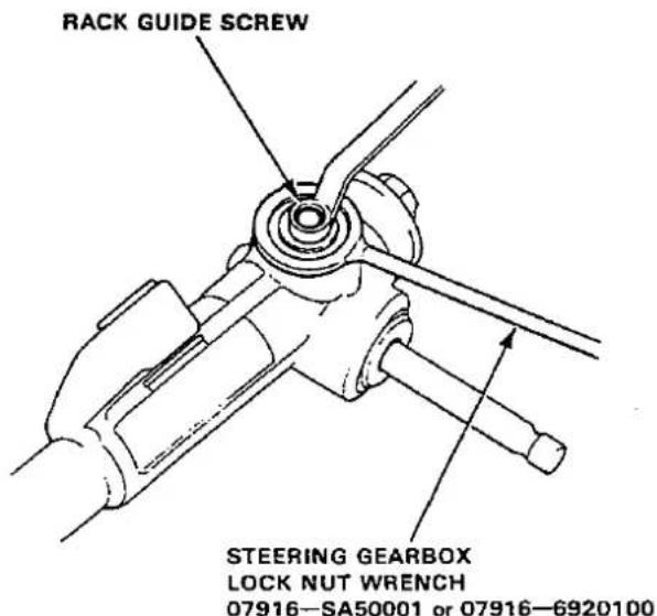 RACK GUIDE SCREW STEERING GEARBOX LOCK NUT WRENCH 07916—SA50001 or 07916—6920100