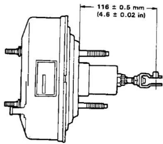116 ± 0.5 mm (4.6 ± 0.02 in)