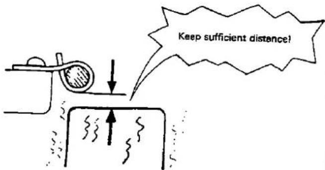 Keep sufficient distance!
