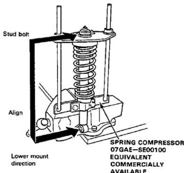 Stud bolt Align Lower mount direction SPRING COMPRESSOR 07GAE-SE00100 EQUIVALENT COMMERCIALLY AVAILABLE