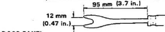 12 mm (0.47 in.) 95 mm (3.7 in.) DOOD PANEL