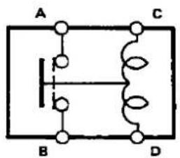 A C B D