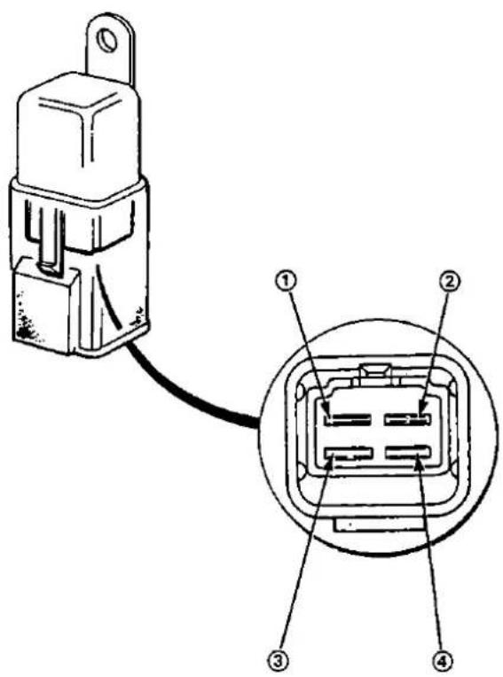Technical diagram of an automotive electrical connector with labeled parts and wiring connections