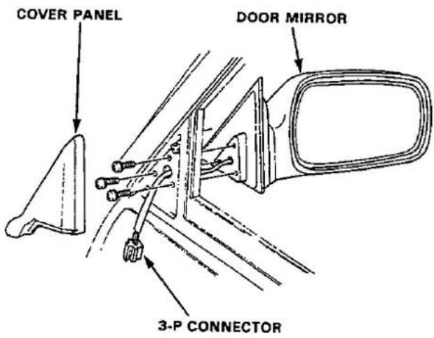 COVER PANEL DOOR MIRROR 3-P CONNECTOR