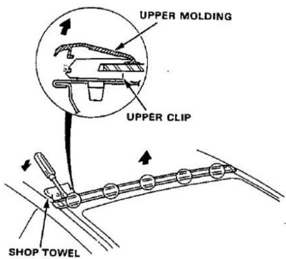 UPPER MOLDING UPPER CLIP SHOP TOWEL