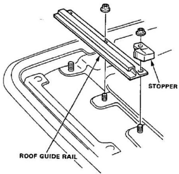 ROOF GUIDE RAIL STOPPER