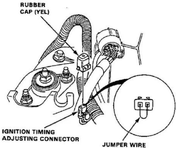RUBBER CAP (YEL) IGNITION TIMING ADJUSTING CONNECTOR JUMPER WIRE