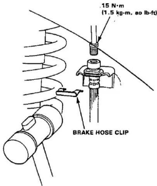 .15 N·m (1.5 kg·m, ao lb·ft) BRAKE HOSE CLIP