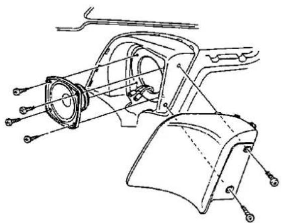Honda Civic Coupe CRX (1987) - Rear Speakers: - 1