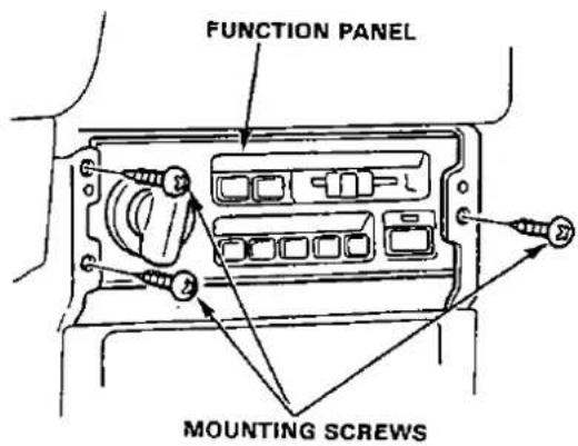 FUNCTION PANEL MOUNTING SCREWS
