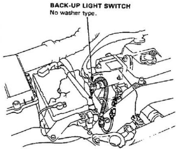 BACK-UP LIGHT SWITCH No washer type.