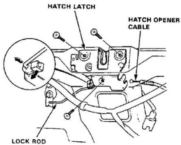 HATCH LATCH HATCH OPENER CABLE LOCK ROD
