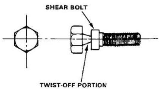 SHEAR BOLT TWIST-OFF PORTION