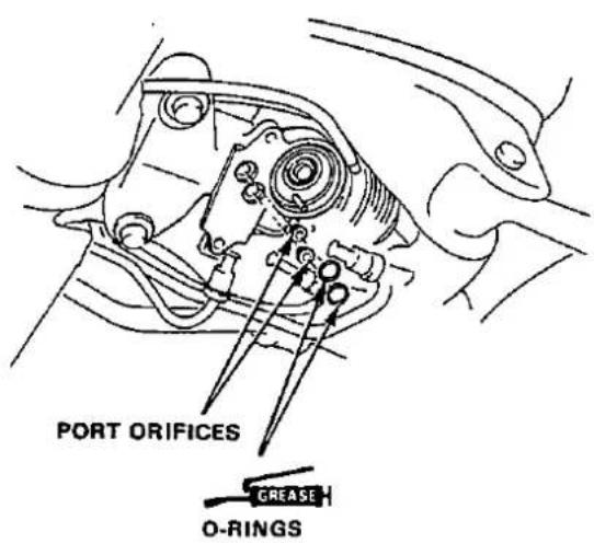 PORT ORIFICES GREASE O-RINGS