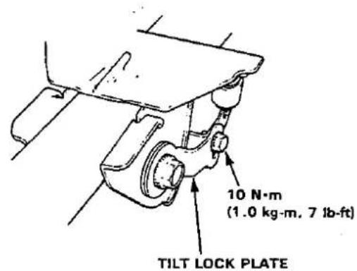 10 N·m (1.0 kg·m, 7 lb·ft) TILT LOCK PLATE