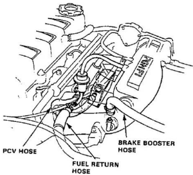 PCV HOSE FUEL RETURN HOSE BRAKE BOOSTER HOSE