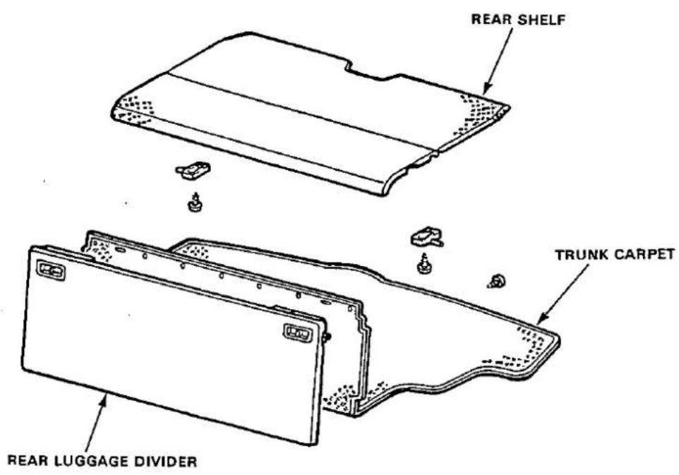 REAR SHELF TRUNK CARPET REAR LUGGAGE DIVIDER