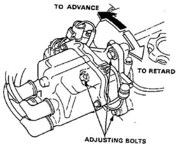 TO ADVANCE TO RETARD ADJUSTING BOLTS