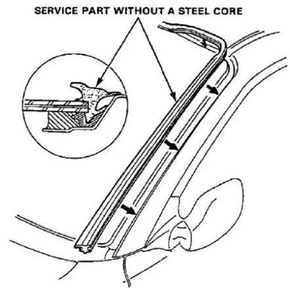 SERVICE PART WITHOUT A STEEL CORE