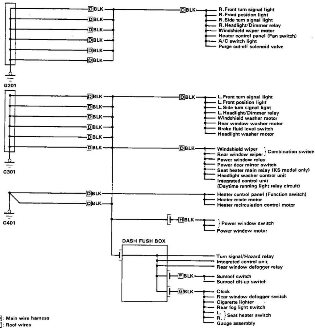 Honda Civic Coupe CRX (1987) - Circuit Indentification - 2