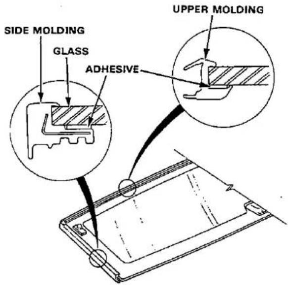 SIDE MOLDING GLASS ADHESIVE UPPER MOLDING