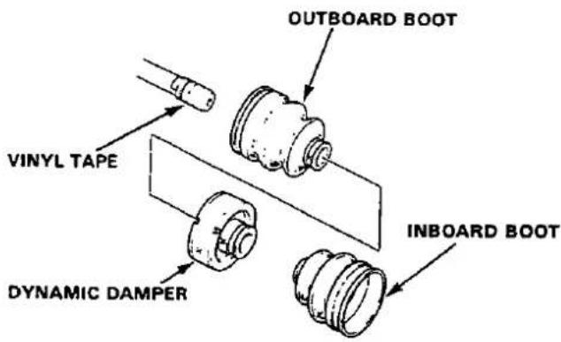 OUTBOARD BOOT VINYL TAPE INBOARD BOOT DYNAMIC DAMPER