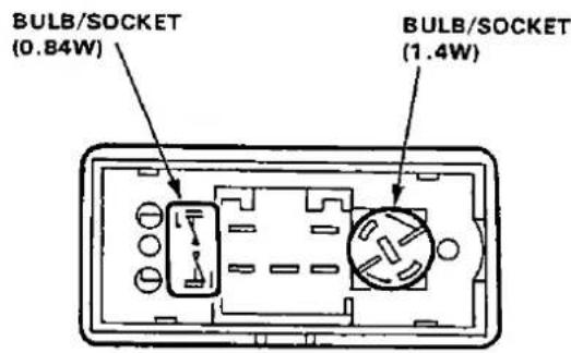 BULB/SOCKET (0.84W) BULB/SOCKET (1.4W)